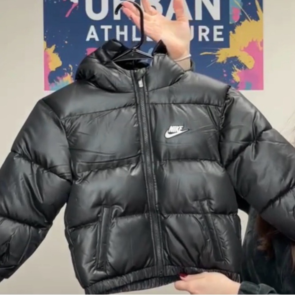 Nike Kids Charcoal Puffer Jacket